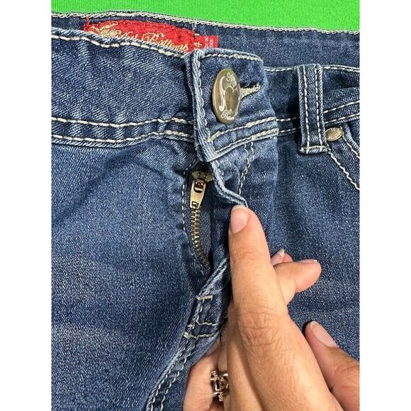 Apple Bottom Jeans Capris Women's 14 Embroidered Pockets Stretch Denim Y2K - Picture 10 of 15